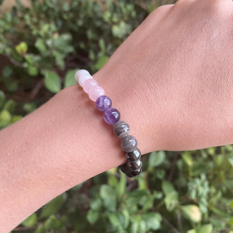 Natural stone bracelet, protection, fertility, self-love, open road,
