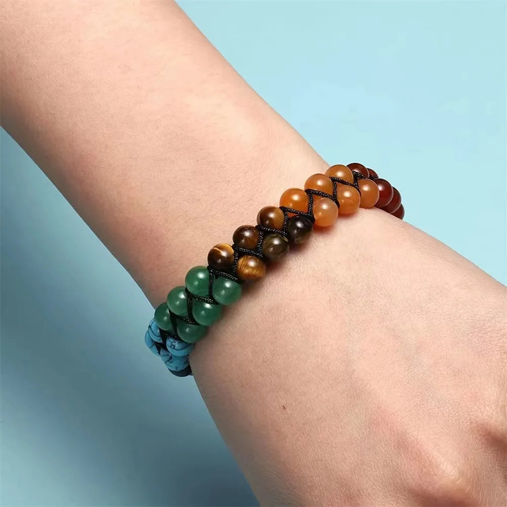 Top Plaza 7 Chakra Treatment Crystal Bracelet Yoga Stone Adjustable