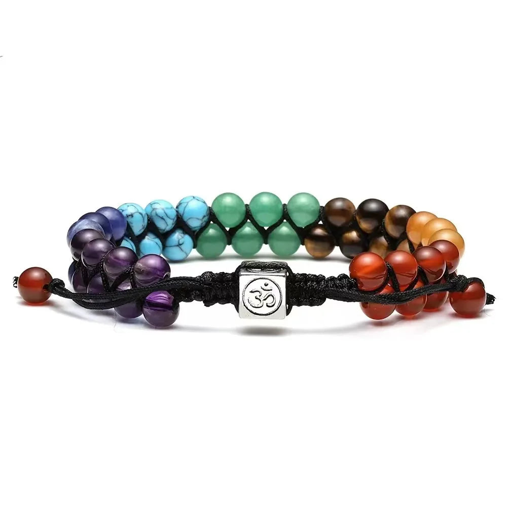 Top Plaza 7 Chakra Treatment Crystal Bracelet Yoga Stone Adjustable